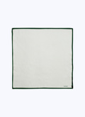 White linen pocket square - D1POCH-VR25-01