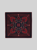 Silk pocket square with cashmere print - D1POCH-VR23-30