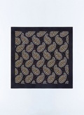 Paisley print fabric pocket square - D1POCH-JR13-L003
