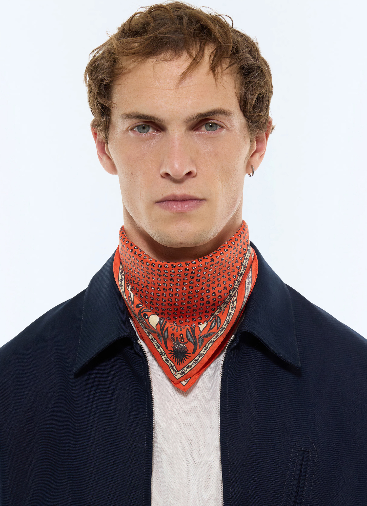 Men's pocket square Fursac - D1POCH-JR12-E014