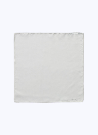 Men's pocket square ecru silk twill Fursac - D2POCH-T220-01