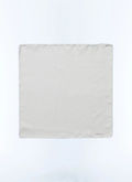 Ecru silk twill pocket square - D2POCH-T220-01