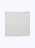 Ecru silk twill pocket square - PERD2POCH-T220/01
