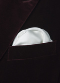 Ecru silk twill pocket square - PERD2POCH-T220/01
