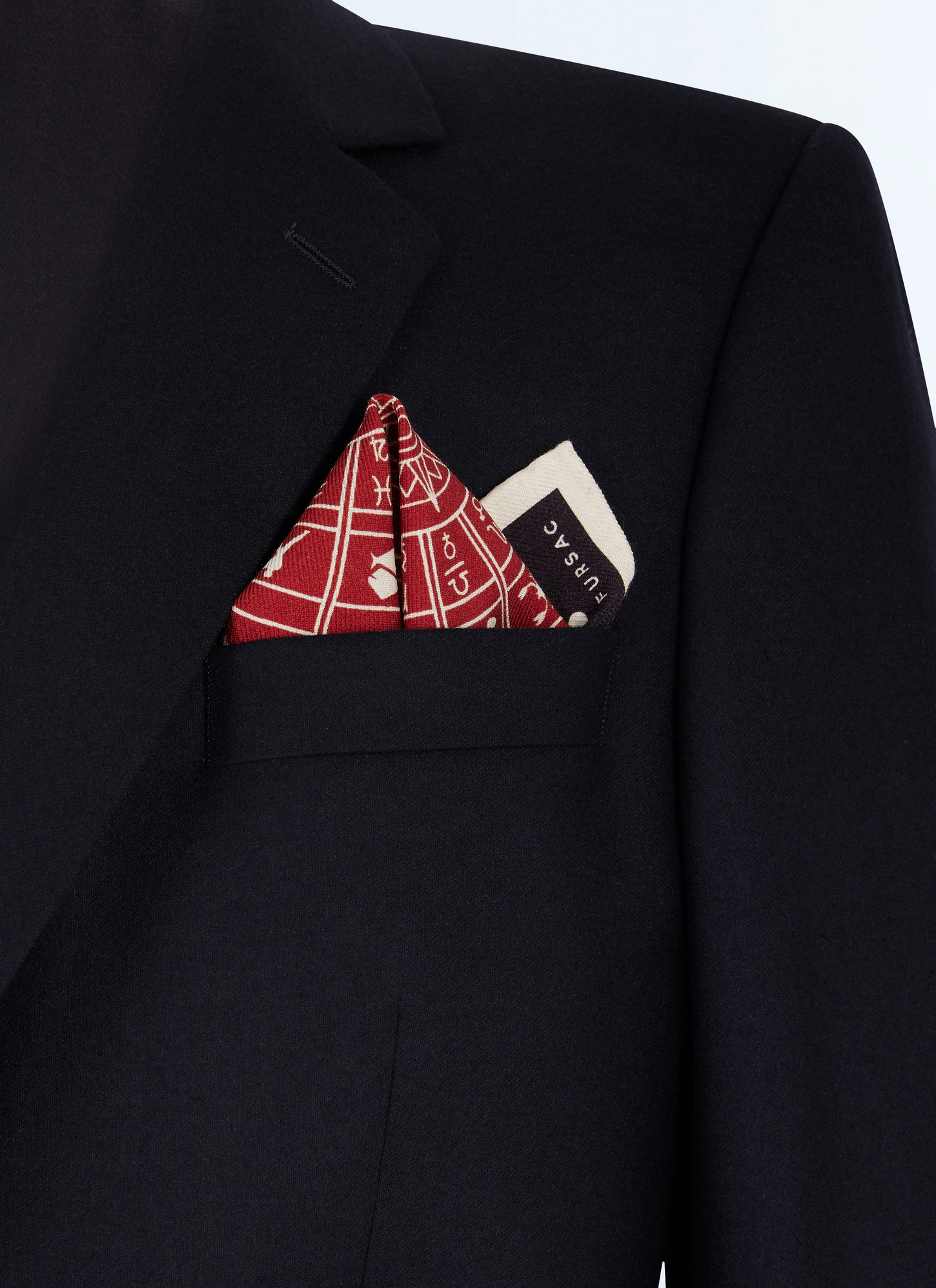 Men's pocket square Fursac - D1POCH-GR35-D030