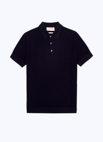 Polo homme coton et cachemire Fursac - A2PIRO-NA01-30