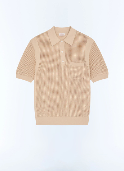 Polo beige homme coton biologique Fursac - A2JOCO-JA11-A006