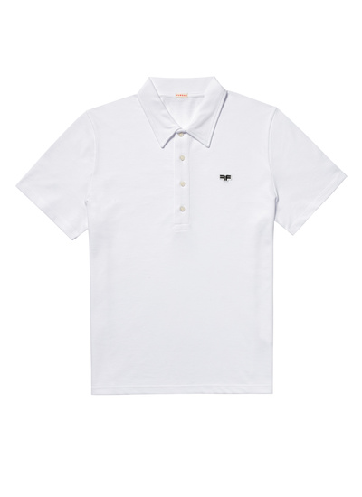 Polo blanc homme piqué de coton biologique Fursac - J2DLUM-DJ22-A001