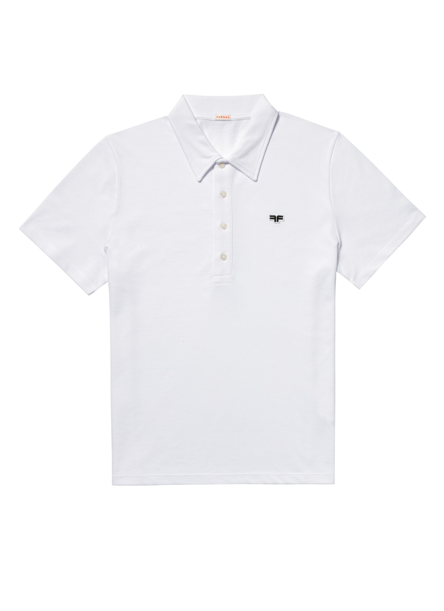 Polo blanc homme piqué de coton biologique Fursac - J2DLUM-DJ22-A001