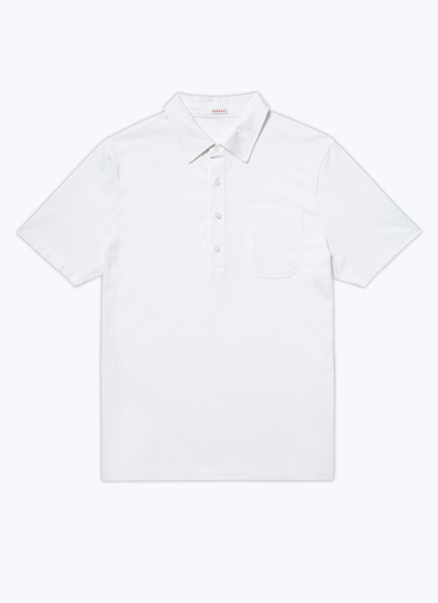 Polo blanc homme jersey de coton Fursac - J2VLUM-BJ19-01