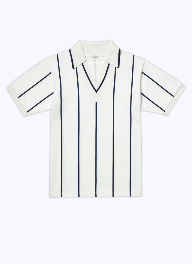 Polo bleu homme jersey de coton bio Fursac - J2BOVE-BJ07-01