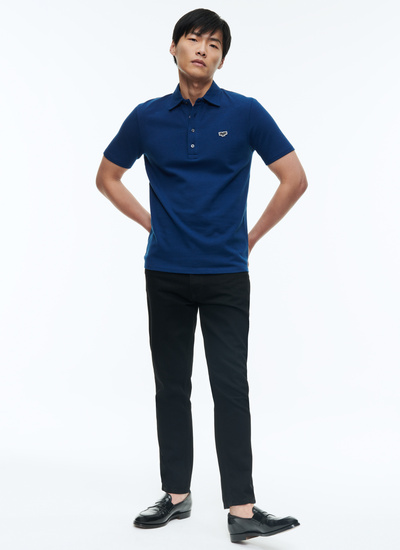 Polo bleu homme Fursac - J2DLUM-DJ22-D033