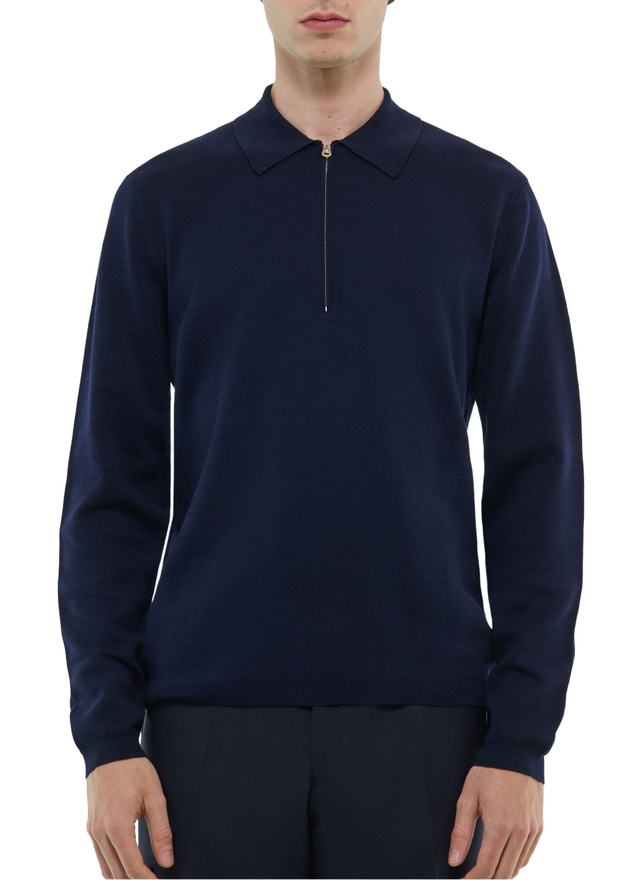 Polo homme bleu marine coton mercerisé certifié Fursac - A2FOLO-FA10-D030