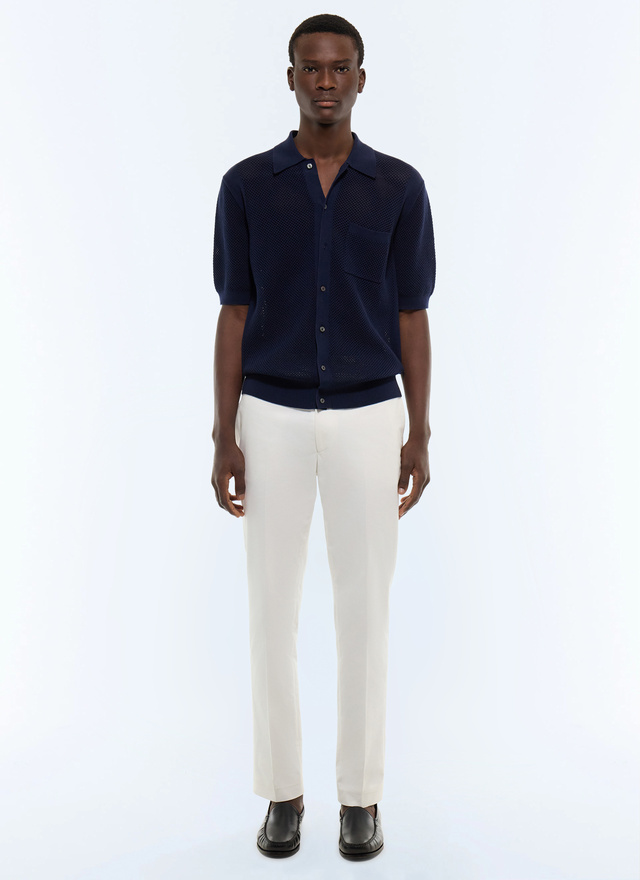 Polo bleu marine homme Fursac - A2JISE-JA11-D030