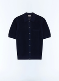 Polo ajouré en maille fine de coton - A2JISE-JA11-D030