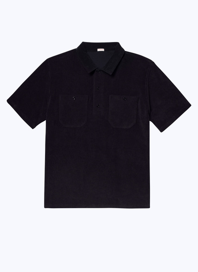Polo bleu homme jersey de coton éponge Fursac - J2BEOM-BJ17-30