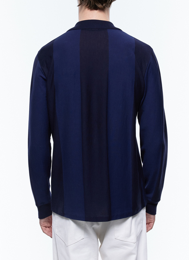 Polo bleu marine homme Fursac - J2ENZO-EJ02-D030