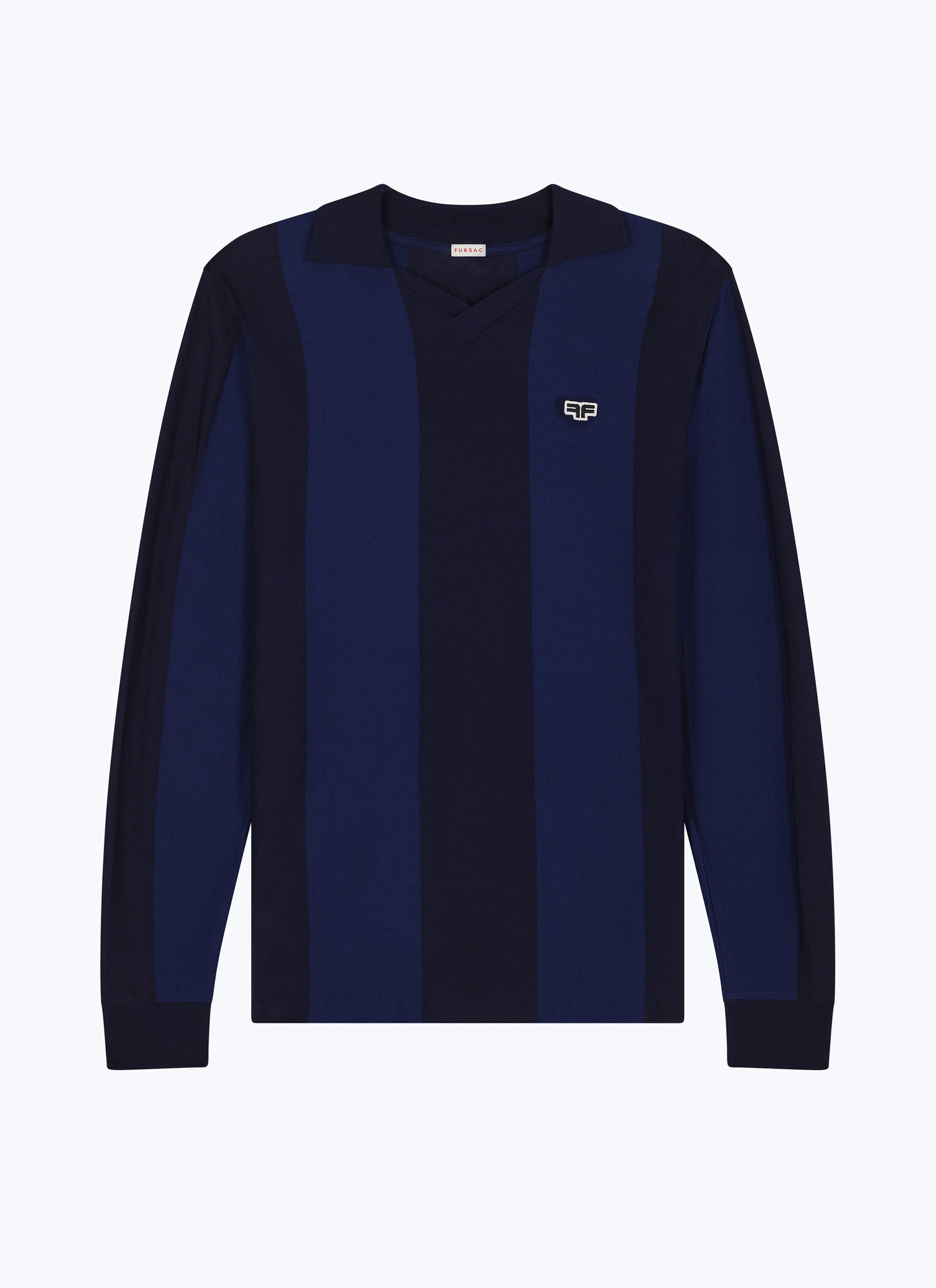 Polo bleu homme jersey de coton mélangé Fursac - J2ENZO-EJ02-D030