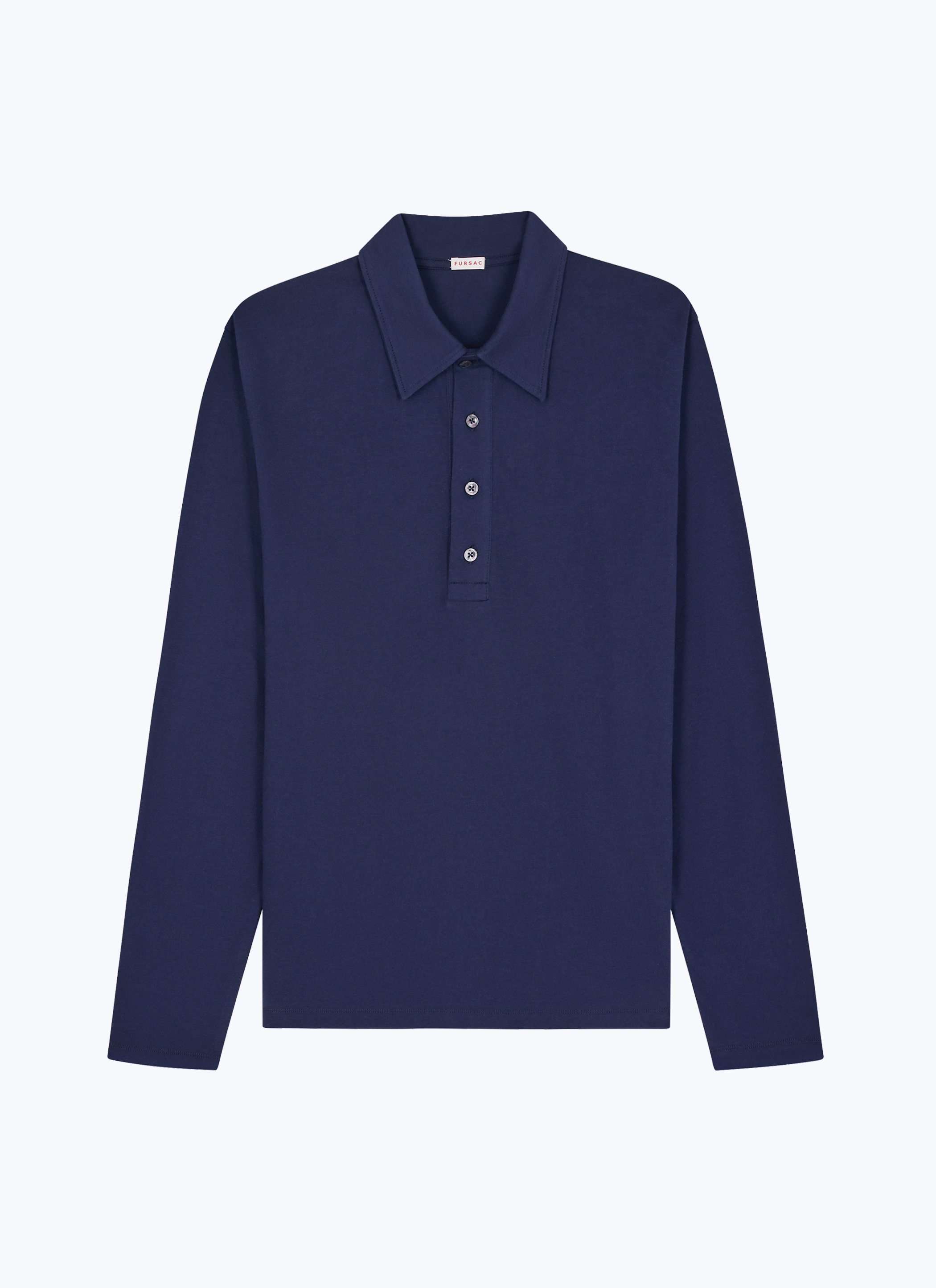 FURSAC - Polo en jersey de coton mercerisé - Homme - Taille L - Bleu
