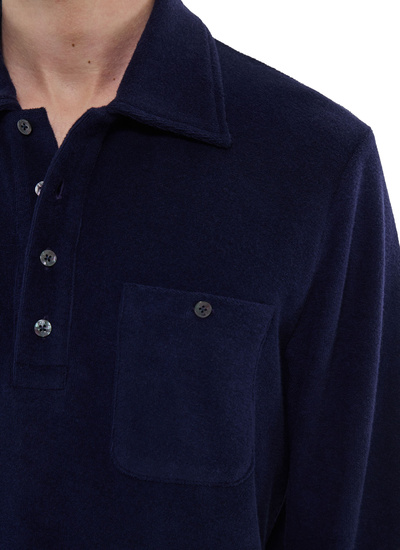 Polo bleu marine homme Fursac - J2FPOL-FJ03-D030