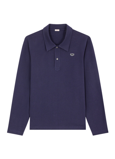 Polo bleu homme piqué de coton biologique Fursac - J2GPOL-FJ22-D030