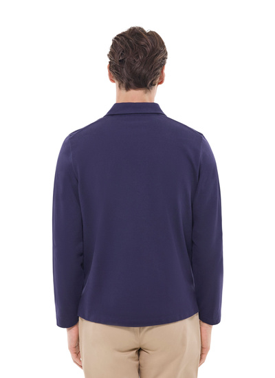 Polo bleu marine homme piqué de coton biologique Fursac - J2GPOL-FJ22-D030