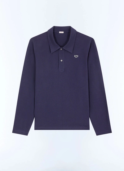 Polo bleu homme piqué de coton biologique Fursac - J2GPOL-FJ22-D030