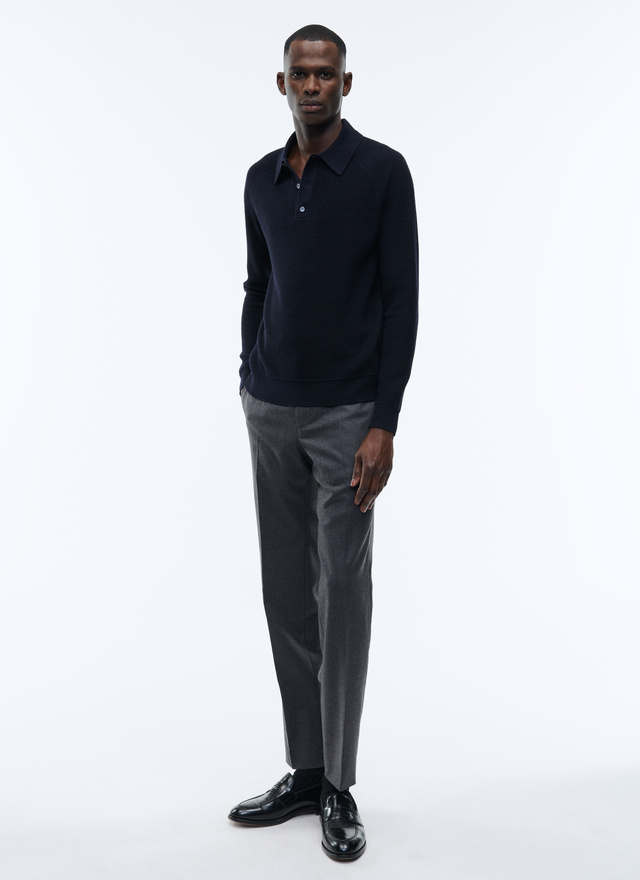 Polo bleu marine homme Fursac - 22HA2AIRO-AA19/30