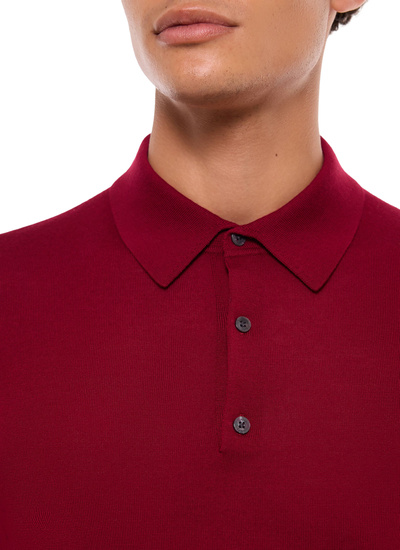 Polo bordeaux homme Fursac - A2RILO-MA03-C014