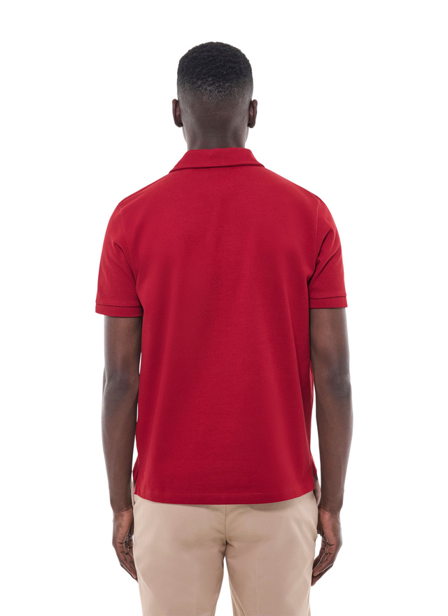 Polo homme Fursac - Polo en piqué de coton biologique bordeaux J2GLUM-FJ22-C014