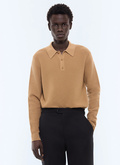 Polo en maille fantaisie en laine - A2LPOL-AA19-A011