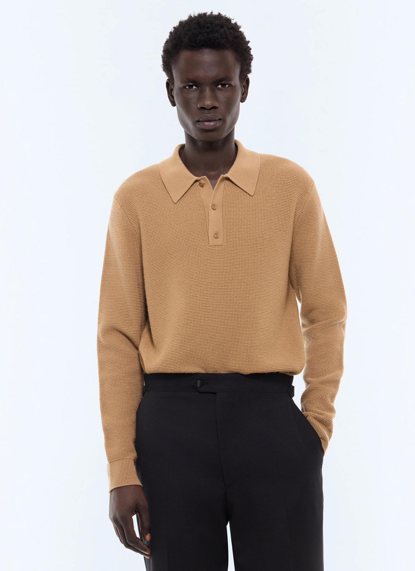 Polo homme camel tissu principal: 100% lainedoublure: aucune Fursac - A2LPOL-AA19-A011