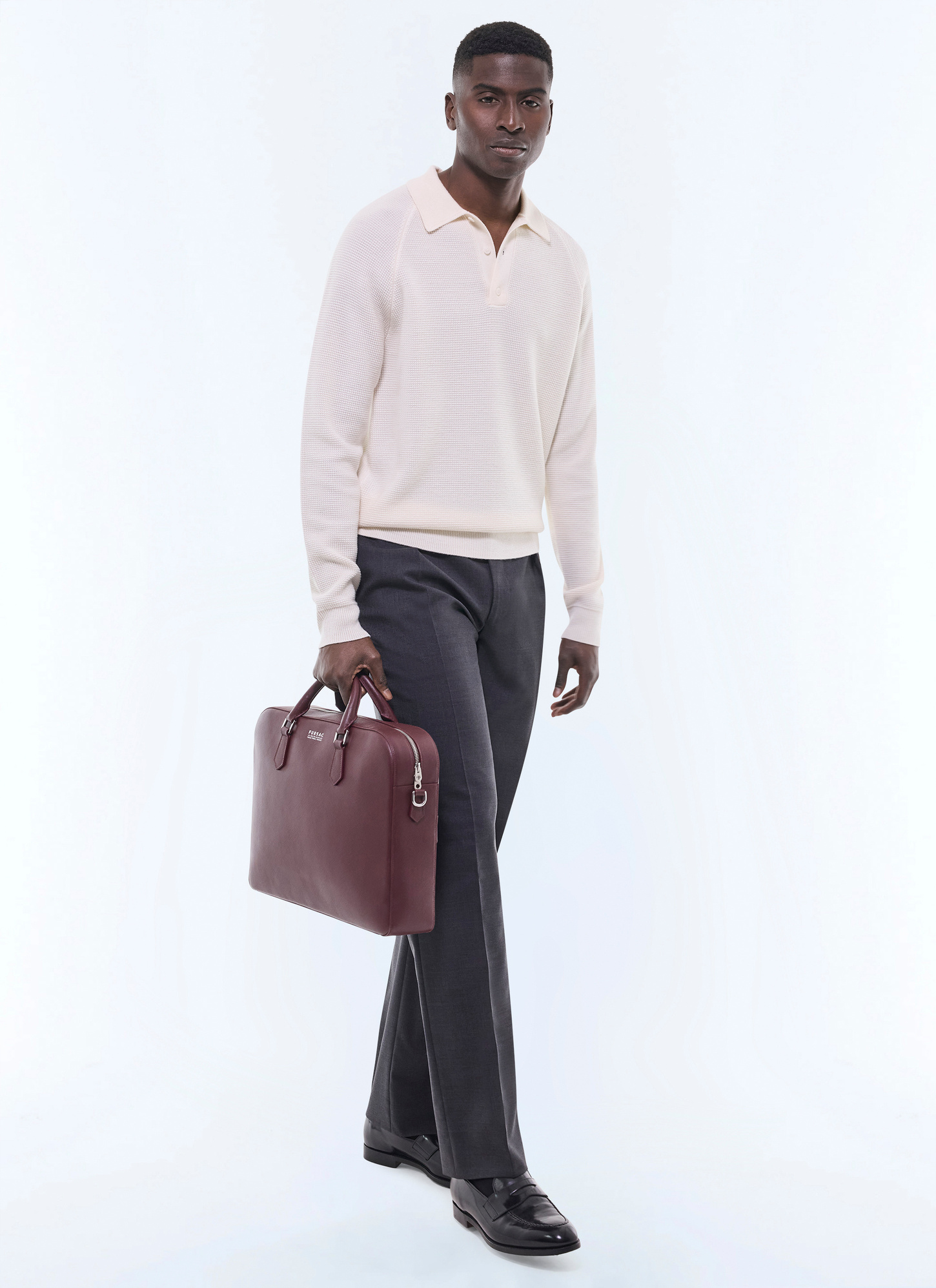 Polo ecru homme Fursac - A2AIRO-AA19-A002