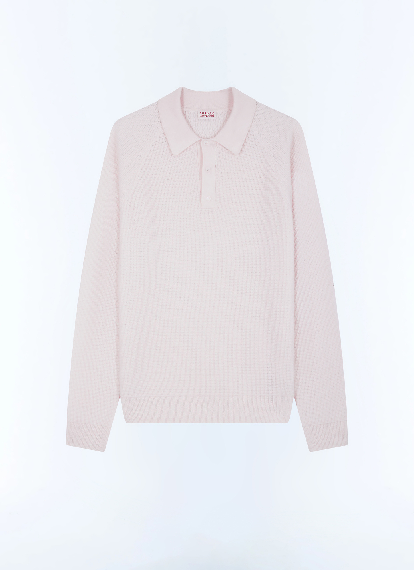 Polo blanc homme maille point de riz en laine certifiée Fursac - A2AIRO-AA19-A002