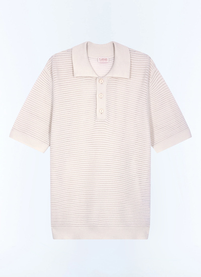 Polo blanc homme matière principale: 100% coton Fursac - A2LOIS-LA04-A002