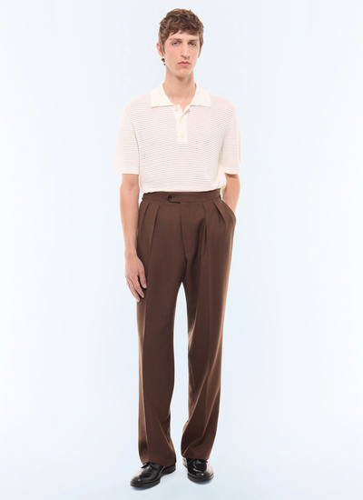 Polo ecru homme Fursac - A2LOIS-LA04-A002