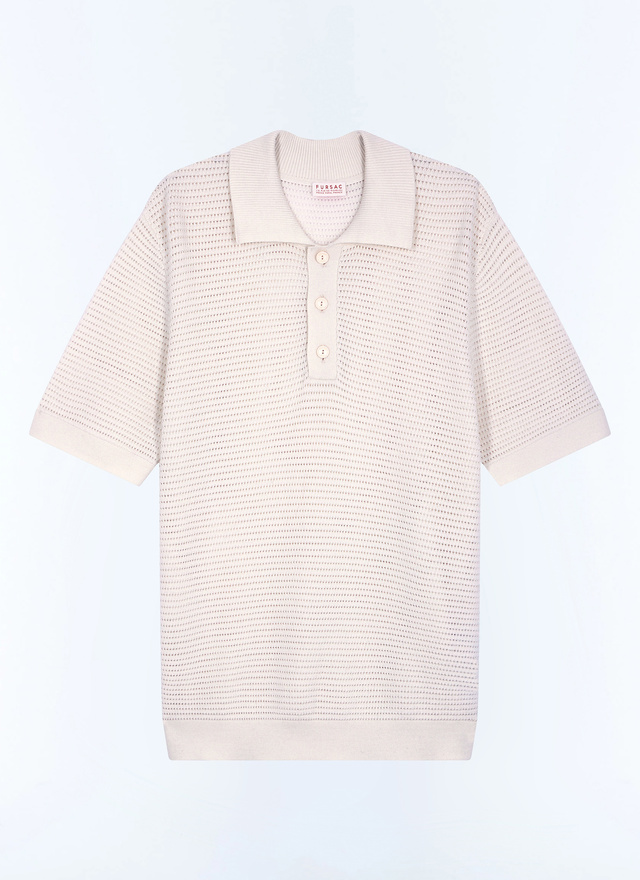Polo blanc homme matière principale: 100% coton Fursac - A2LOIS-LA04-A002