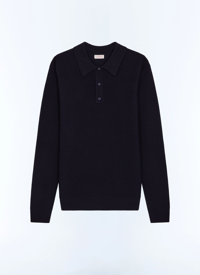 Polo bleu homme tissu principal: 100% lainedoublure: aucune Fursac - A2LPOL-AA19-D030