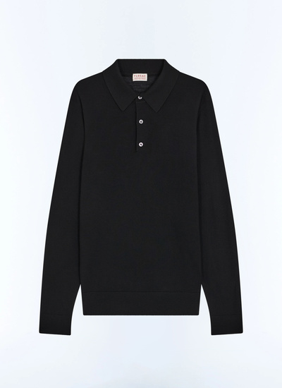 Polo noir homme tissu principal: 100% lainedoublure: aucune Fursac - A2RILO-LA01-B020
