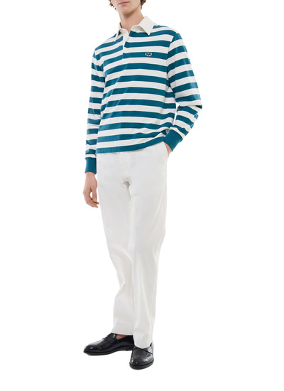 Polo bleu homme jersey de coton Fursac - J2FUBY-FJ08-D025