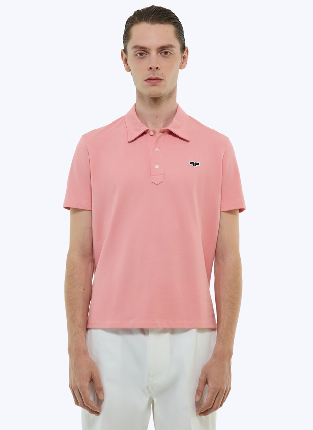 Polo homme rose piqué de coton biologique Fursac - J2FLUM-FJ22-F006