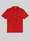 Polo rouge en jersey de coton - 22EJ2VLUM-VJ04/71