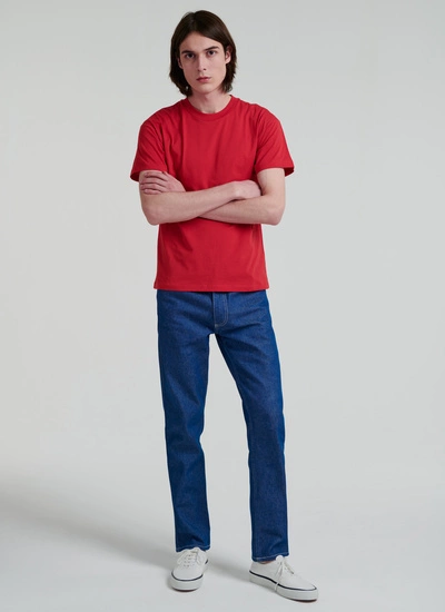 Polo homme rouge jersey de coton Fursac - J2PITI-PJ03-79