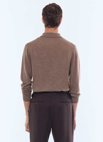 Polo homme laine mérinos Fursac - A2RILO-MA03-G014