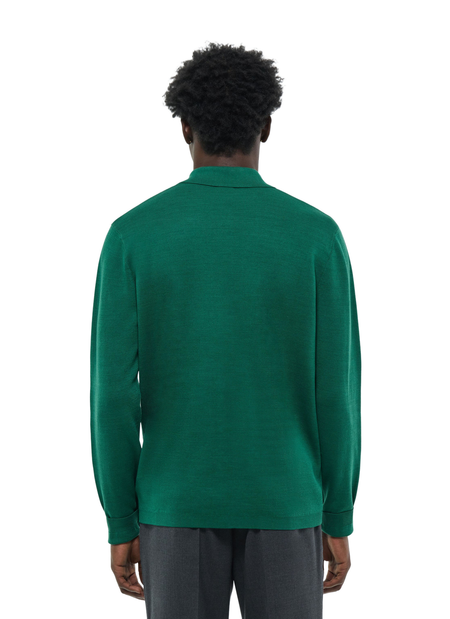 Polo homme Fursac - Polo en maille de coton mercerisé vert émeraude A2FOLO-FA10-H009