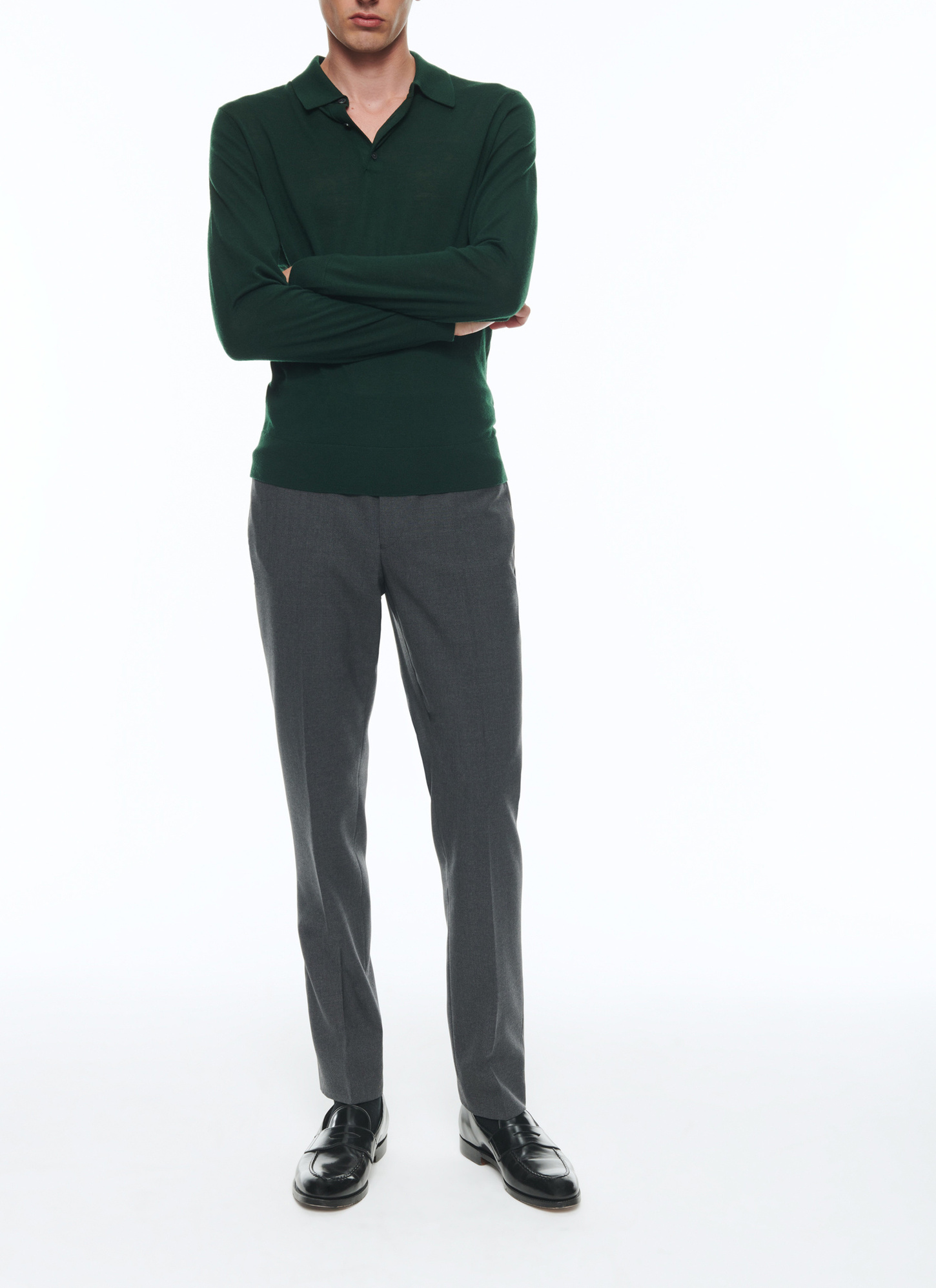 Polo vert forêt homme Fursac - A2RILO-MA03-H014