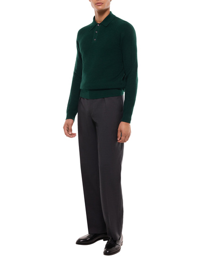 Polo vert forêt homme Fursac - A2AIRO-AA19-H014
