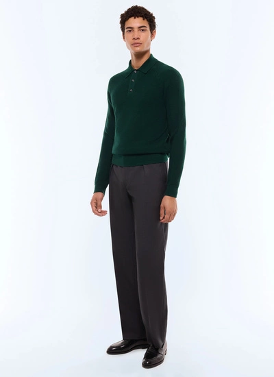 Polo vert forêt homme Fursac - A2AIRO-AA19-H014