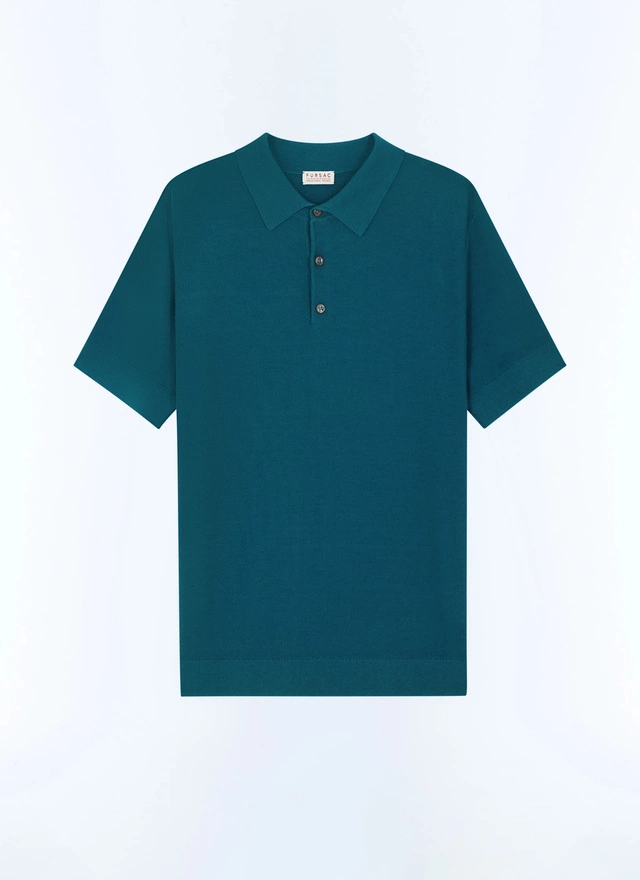 Polo homme maille de coton certifié et cachemire Fursac - A2PIRO-NA01-D025