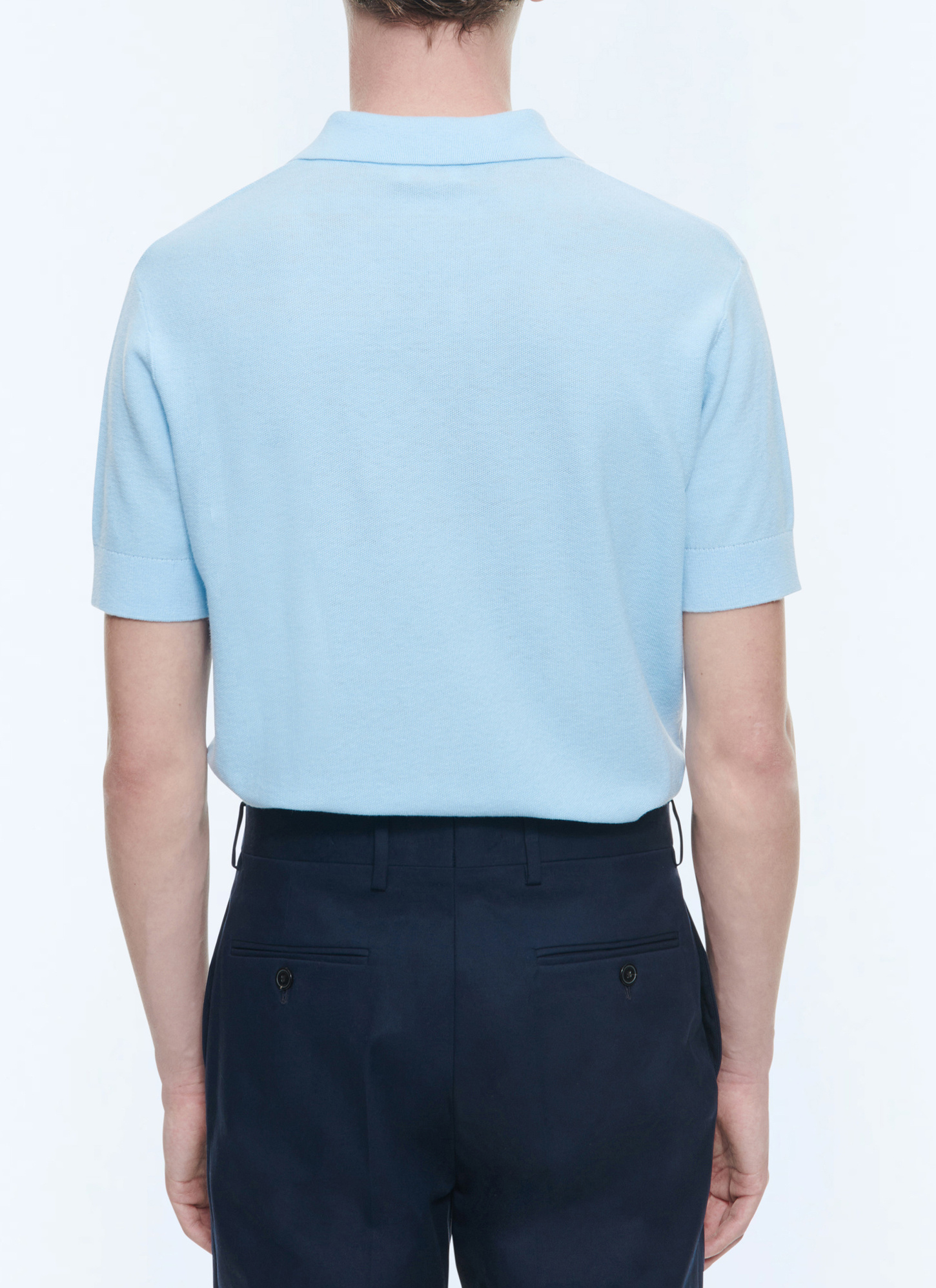 Polo bleu ciel homme Fursac - A2PIRO-NA01-D001